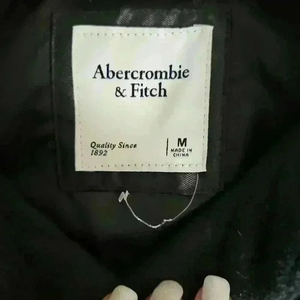 Abercrombie & Fitch Men's Black Date Night Trucker Jacket M - Picture 8 of 11